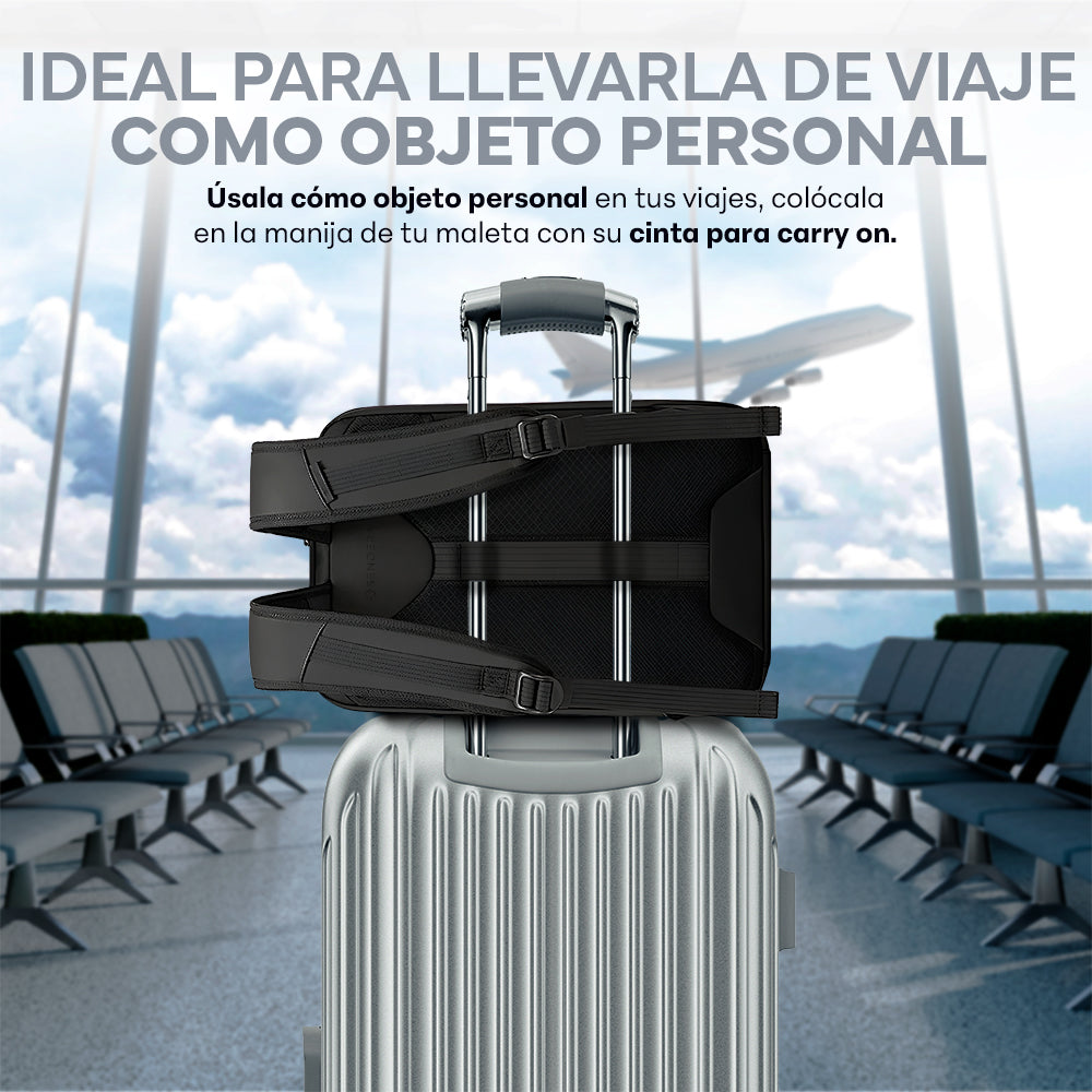 Mochila Rígida de 17 L para Laptop de 15.6 Pulgadas con Candado — medidas y especificaciones