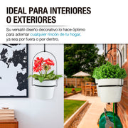 Macetas Colgantes Decorativas con Soporte Metálico para Colgar