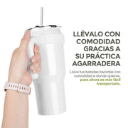 Termo de Acero Inoxidable Doble Pared 2 Vasos Térmicos XL de 1.2 L - Redlemon