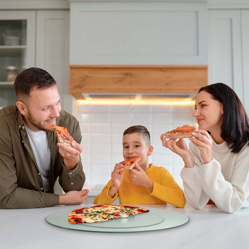Lazy Susan de vidrio templado giratoria de 58 cm — medidas y especificaciones