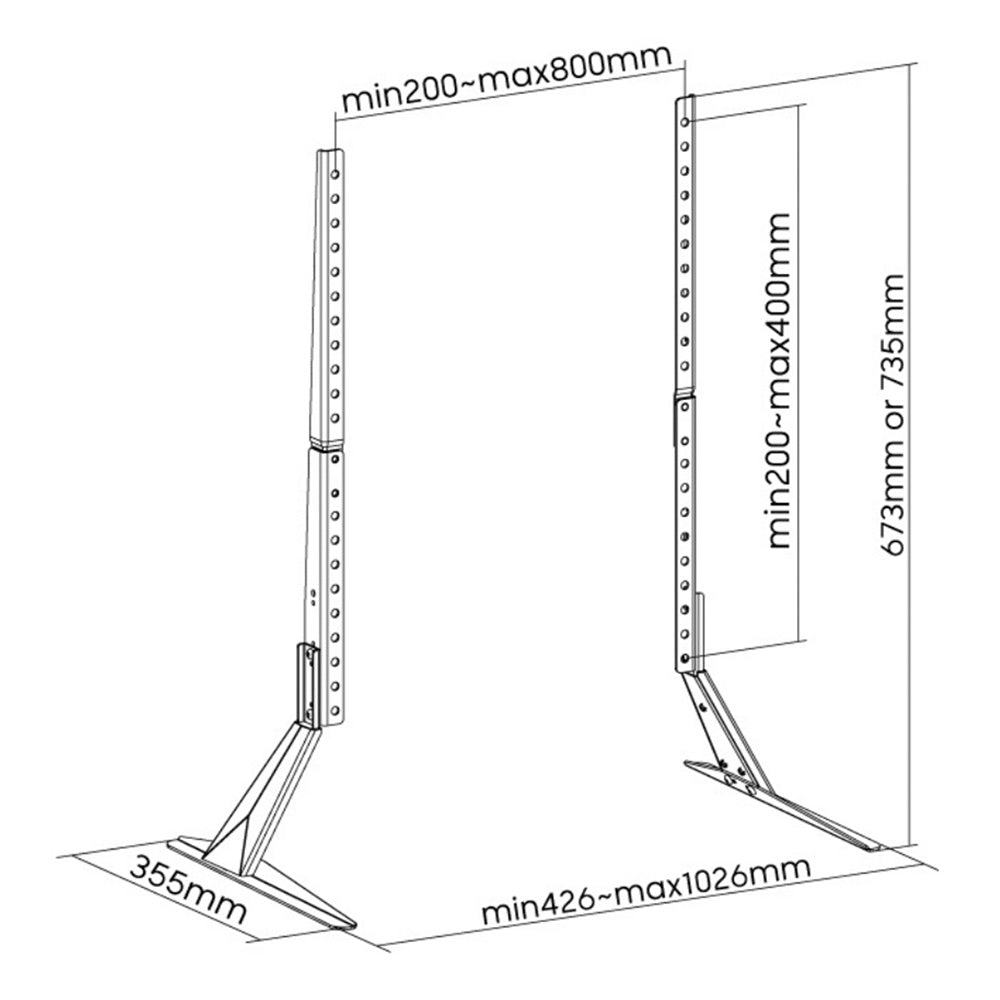 Soporte Universal Patas para TV Pantalla de 23" a 75" Pulgadas
