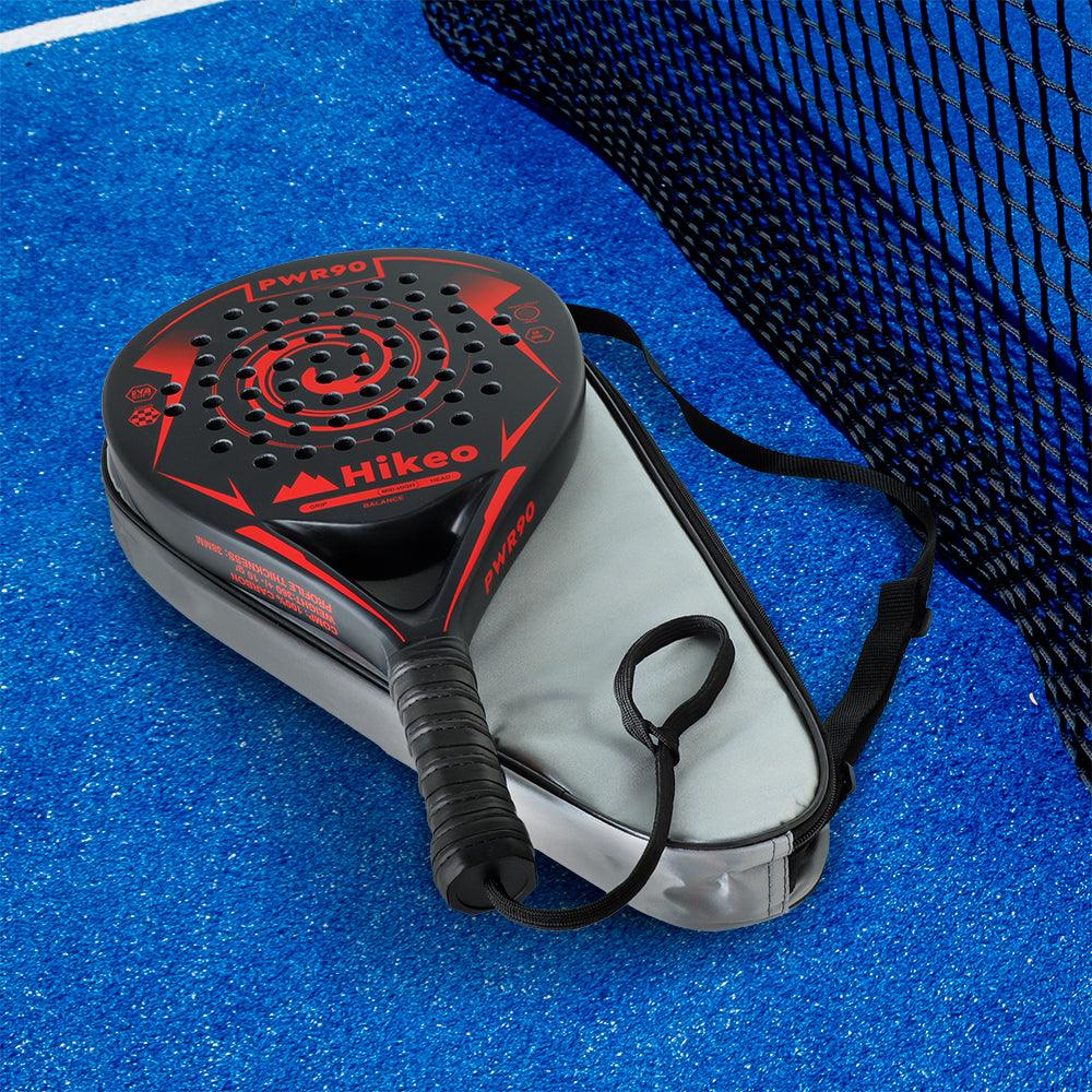 Pala de Pádel con Funda, 3 Pelotas y Grip, Raqueta de Fibra de Carbono - Redlemon
