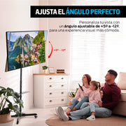 Soporte para TV Móvil con Ruedas (32” a 55" Pulg.) y Base para Laptop