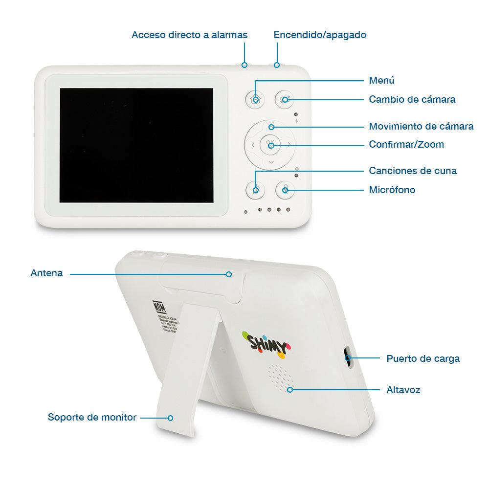Monitor para Bebé con Cámara 360° Control Remoto y Pantalla 3.2” a Color - Redlemon