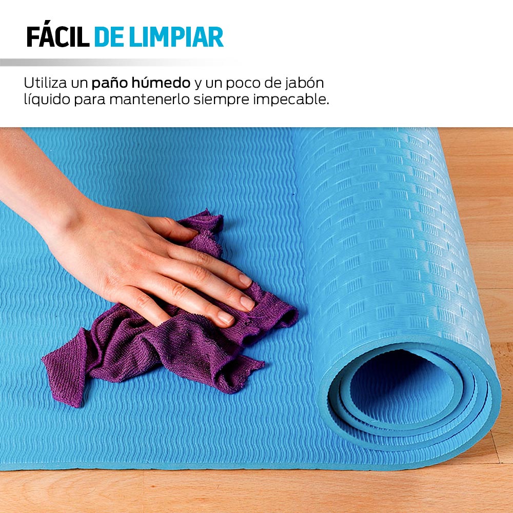 Tapete para Yoga Pilates con Correa para Transportar, 9mm, Ideal para Ejercicio