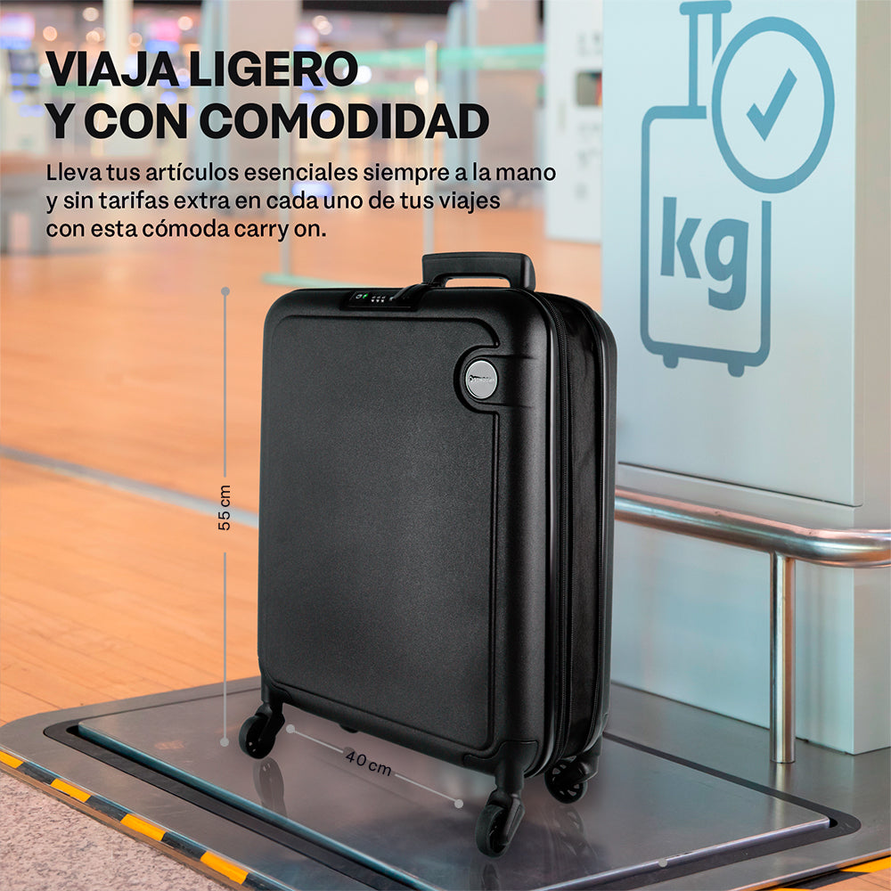 Maleta Carry On 20” Expandible Equipaje de Mano Plegable con Candado