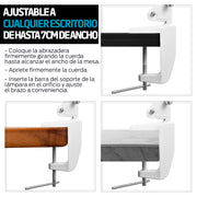 Lupa con Luz LED 5x para Escritorio con Brazo Articulado
