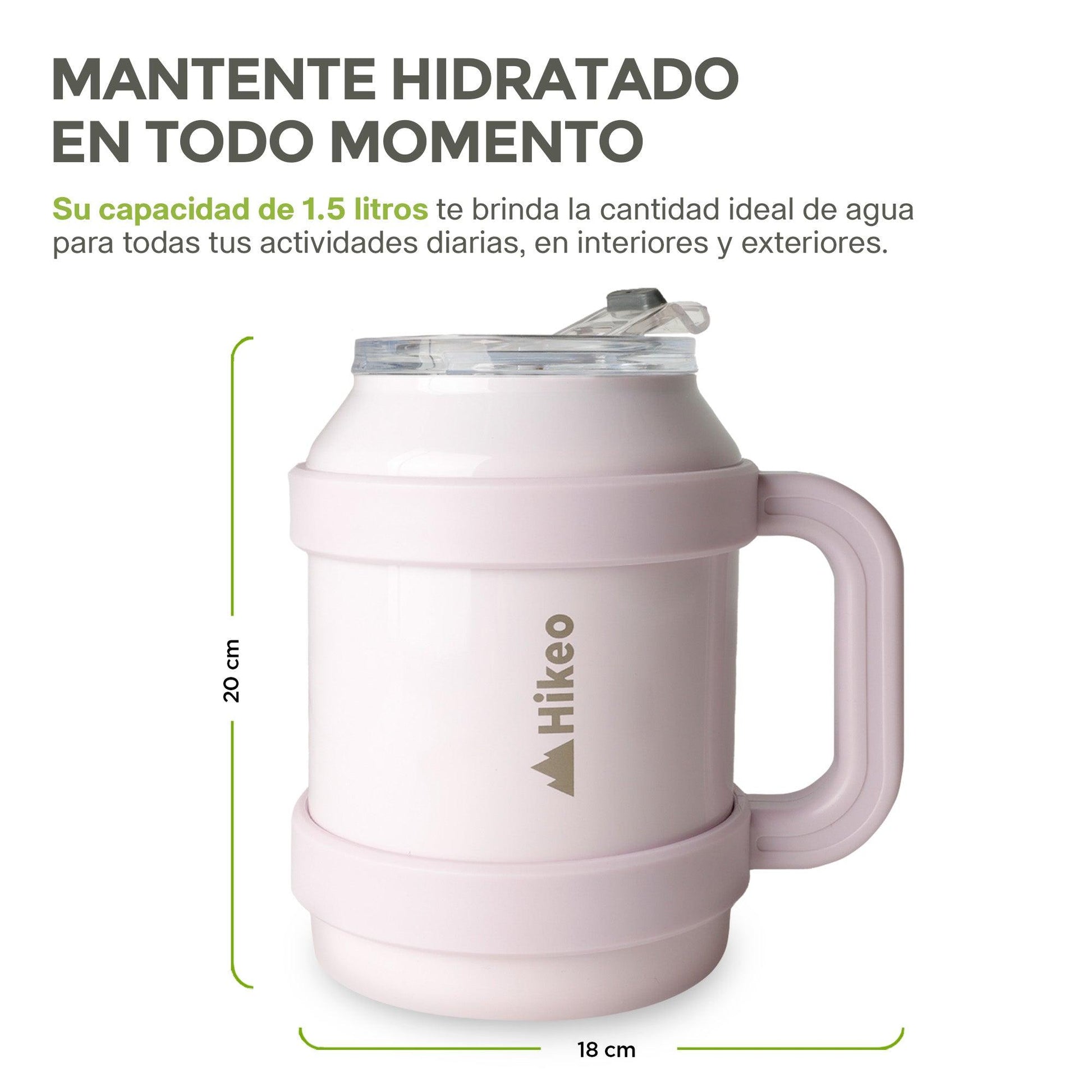 Termo de Acero Inoxidable de Doble Pared Vaso Térmico Extra Grande 1.5L - Redlemon