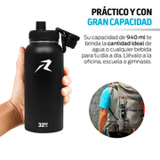 Termo de Acero Inoxidable de 940 ml con Doble Pared — medidas y especificaciones