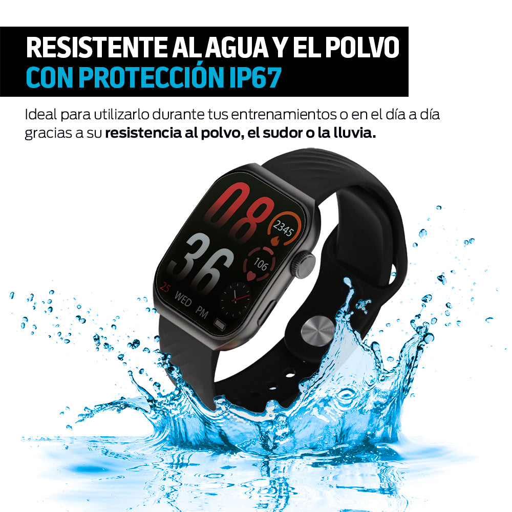 Smartwatch Pantalla Táctil AMOLED 1.96” con Funciones de Salud IP67