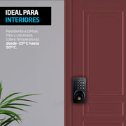 Cerradura inteligente 3 en 1 con app, código y llave — medidas y especificaciones