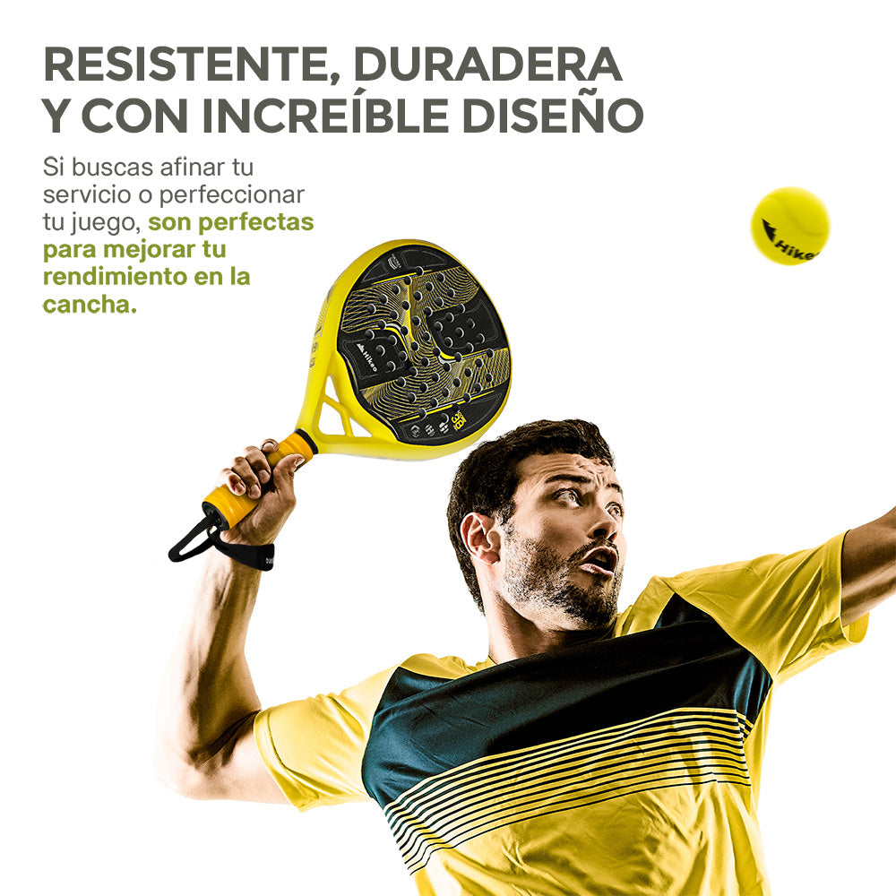 Pala de Pádel Premium con Funda, Pelotas y Grip, Raqueta para todos los Niveles