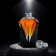 Vasos de Vidrio para Whisky con Decantador de Cristal en Forma de Diamante