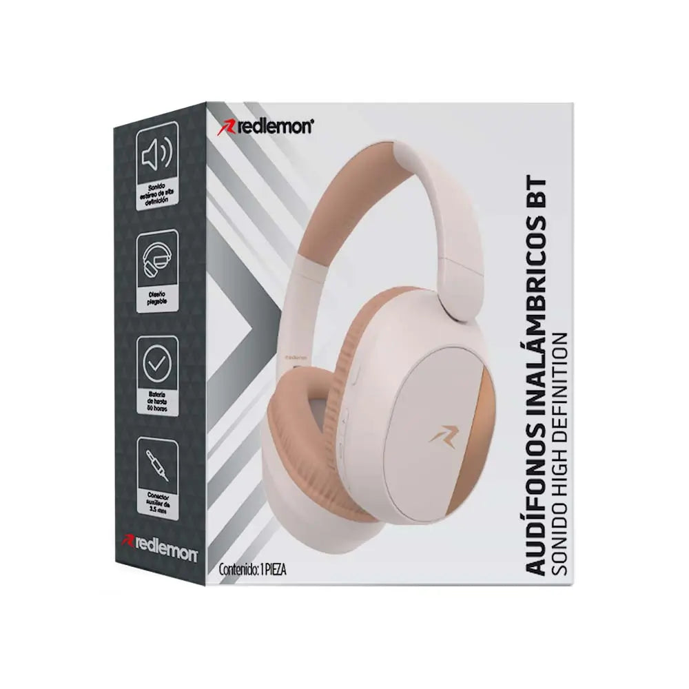 Audífonos Inalámbricos de Diadema BT5.3 Ultra HD 50 Horas de Batería Redlemon Technology México