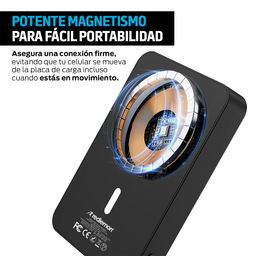 Power Bank Magnético de 10,000 mAh con Carga de 15 W — contenido y accesorios