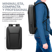 Mochila Rígida de 17 L para Laptop de 15.6 Pulgadas con Candado — contenido y accesorios