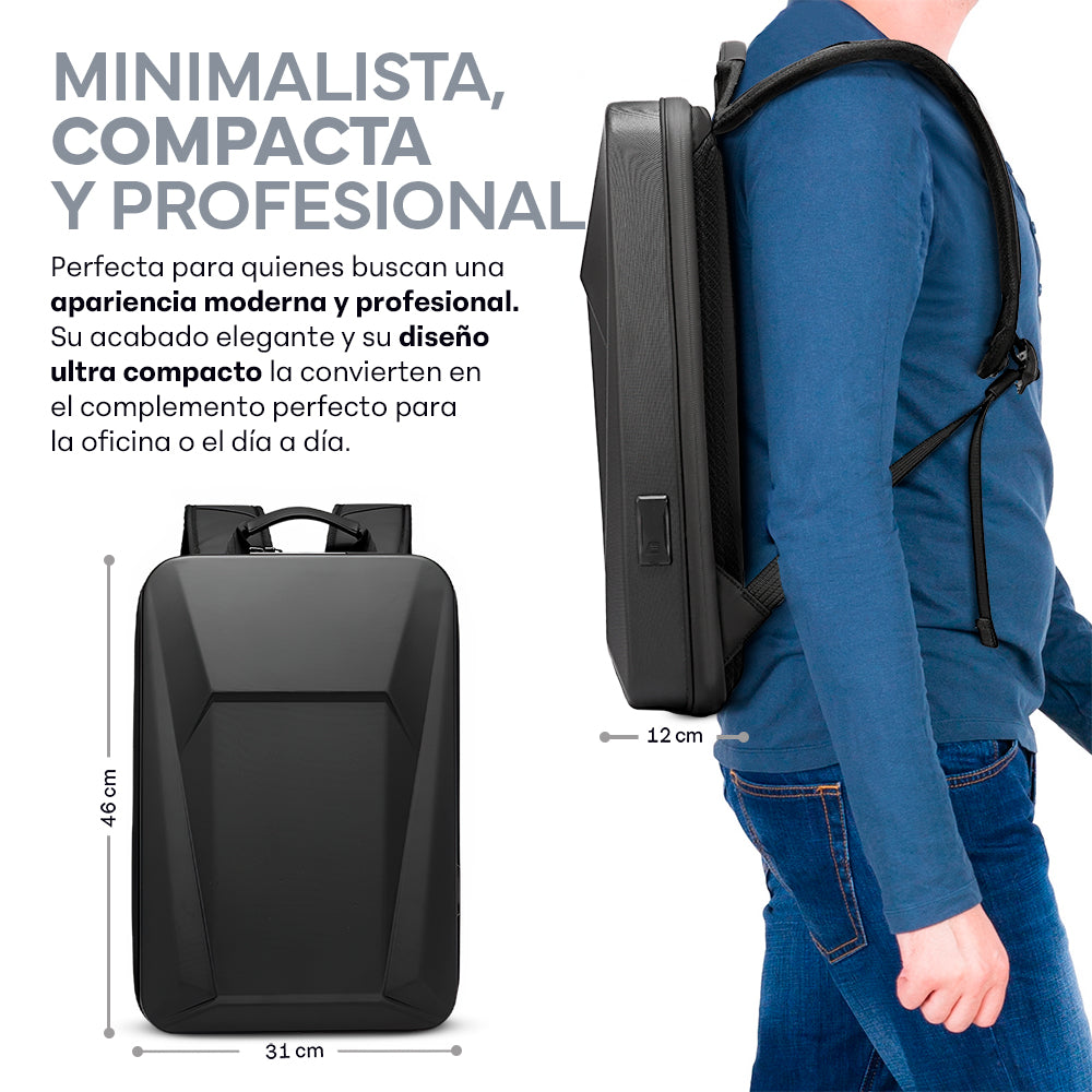 Mochila Rígida de 17 L para Laptop de 15.6 Pulgadas con Candado — contenido y accesorios