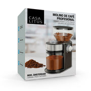 Molino de Café Eléctrico de 190 g con 18 Niveles de Molienda — contenido y accesorios