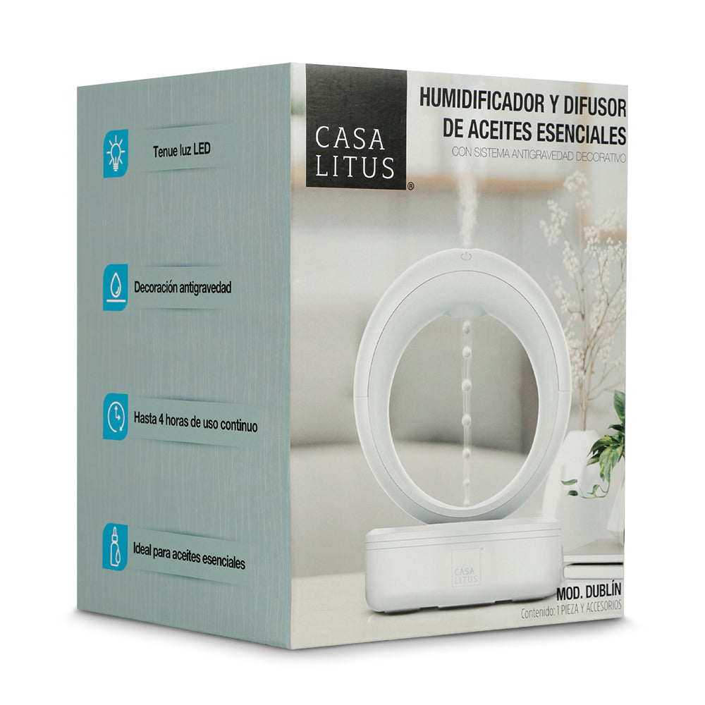 Difusor de Aceites Esenciales y Humidificador con Goteo Antigravedad Decorativo