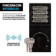Cerradura inteligente 3 en 1 con app, código y llave — contenido y accesorios