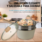 Batería de Cocina Cubierta de Cerámica Antiadherente 10 Piezas