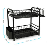 Escurridor de Trastes Premium de Acero Inoxidable 2 Niveles