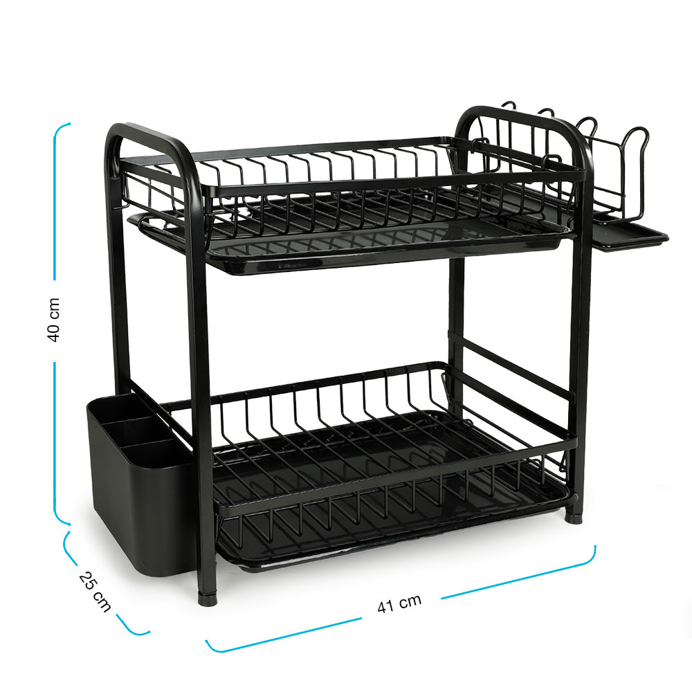 Escurridor de Trastes Premium de Acero Inoxidable 2 Niveles