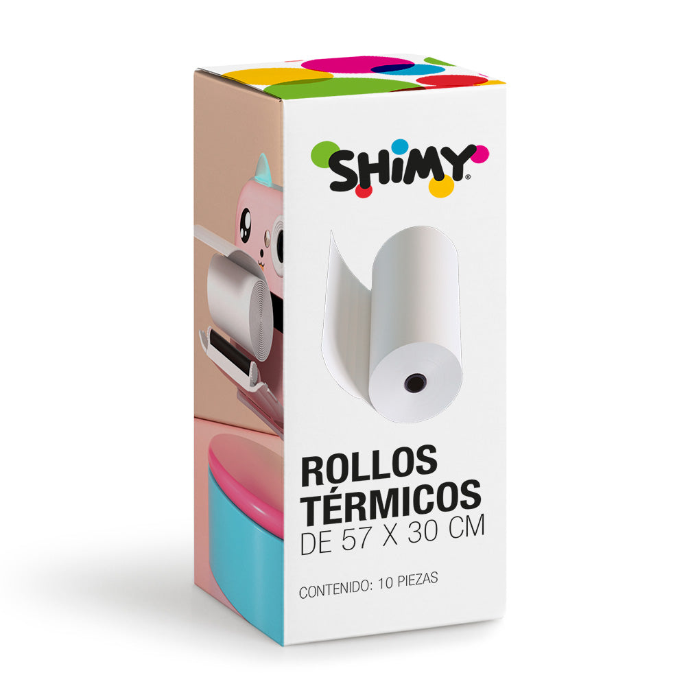 10 Rollos de Papel Térmico para Cámara Digital Shimy SKU 84132 (57mm)