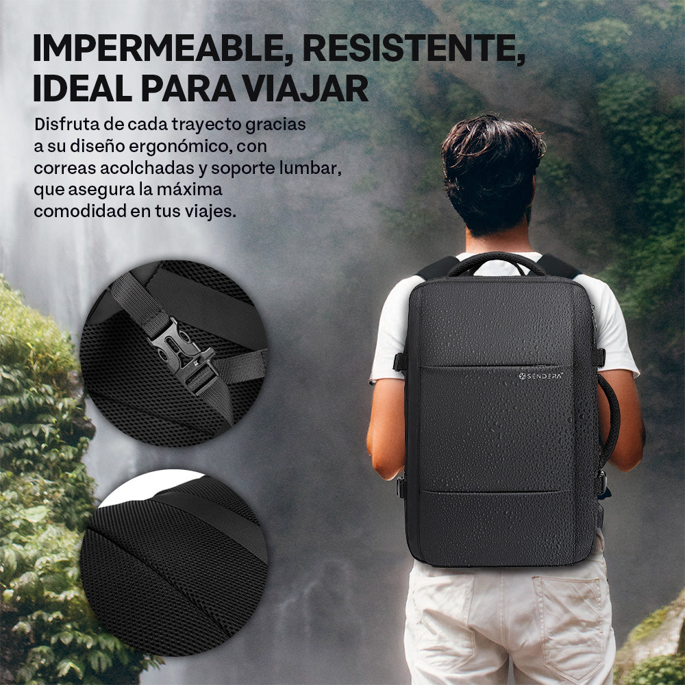 Mochila Expandible de 22 a 35 L para Laptop de 18 Pulgadas — contenido y accesorios