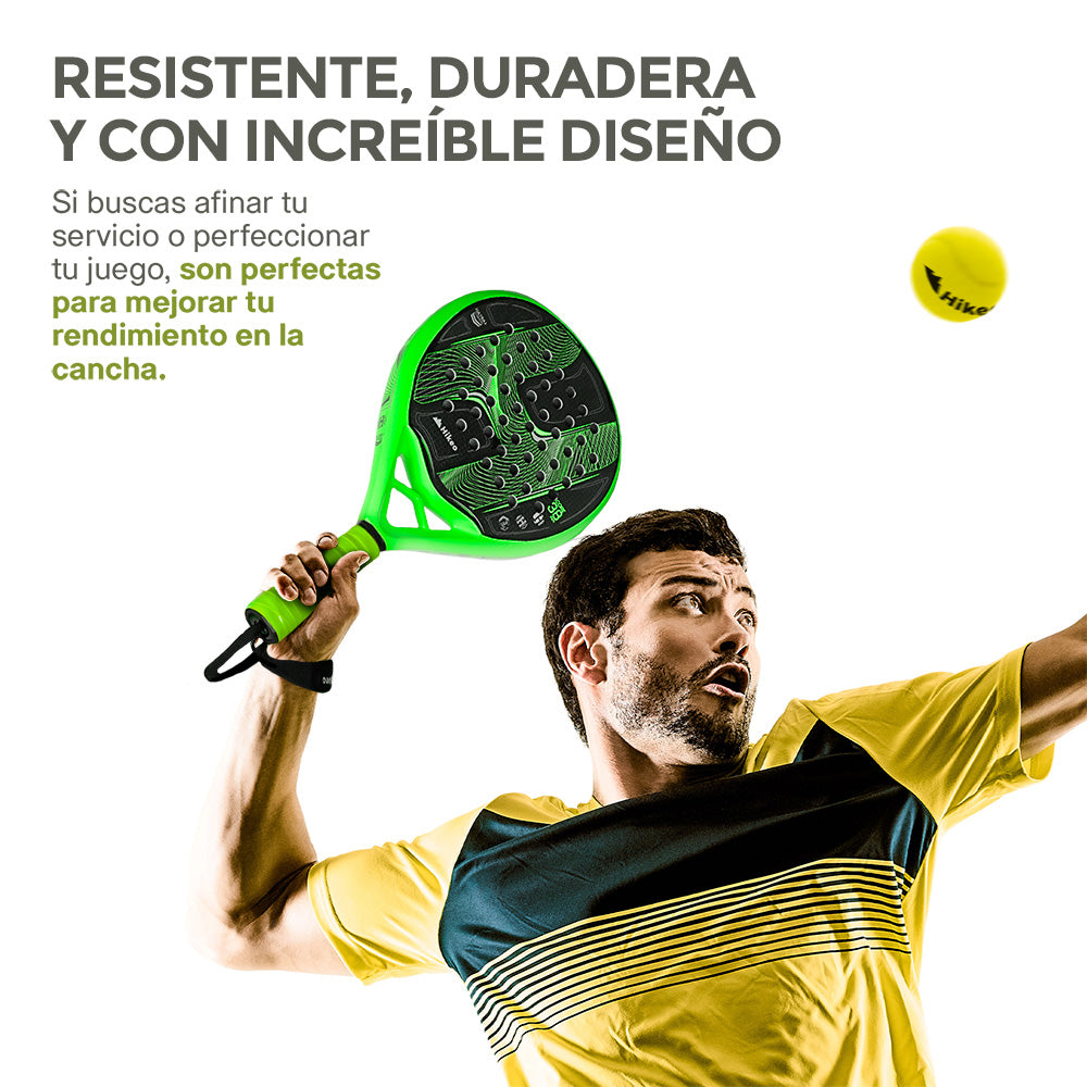 Pala de Pádel Premium con Funda, Pelotas y Grip, Raqueta para todos los Niveles