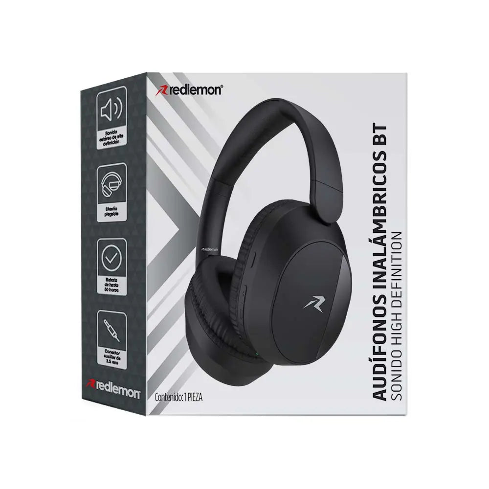 Audífonos Inalámbricos de Diadema BT5.3 Ultra HD 50 Horas de Batería Redlemon Technology México