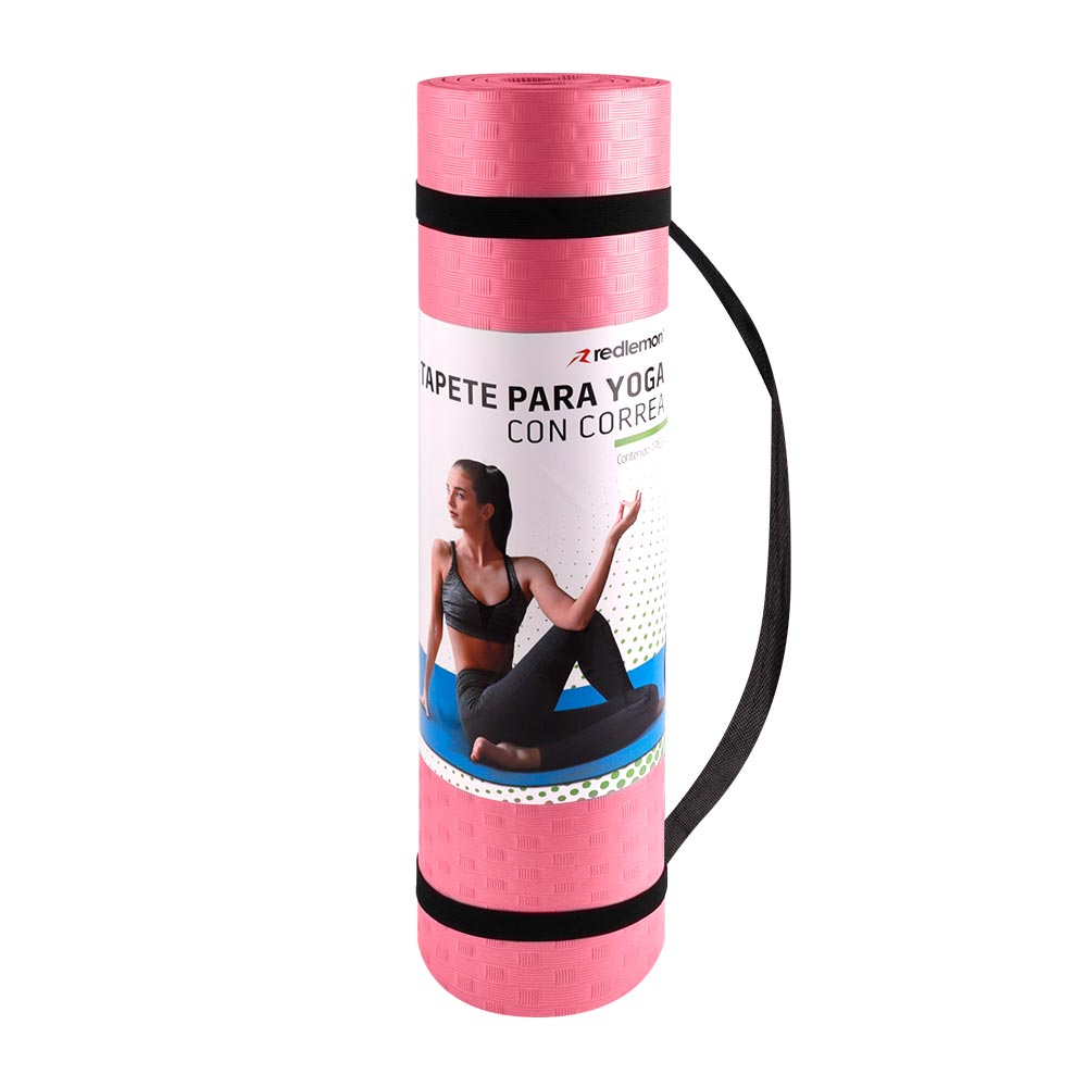Tapete para Yoga Pilates con Correa para Transportar, 9mm, Ideal para Ejercicio