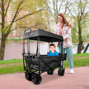Carrito HIKEO con toldo usado en un parque, vista frontal