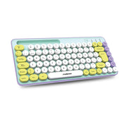 Teclado Inalámbrico en Español Diseño Retro con Teclas de Colores