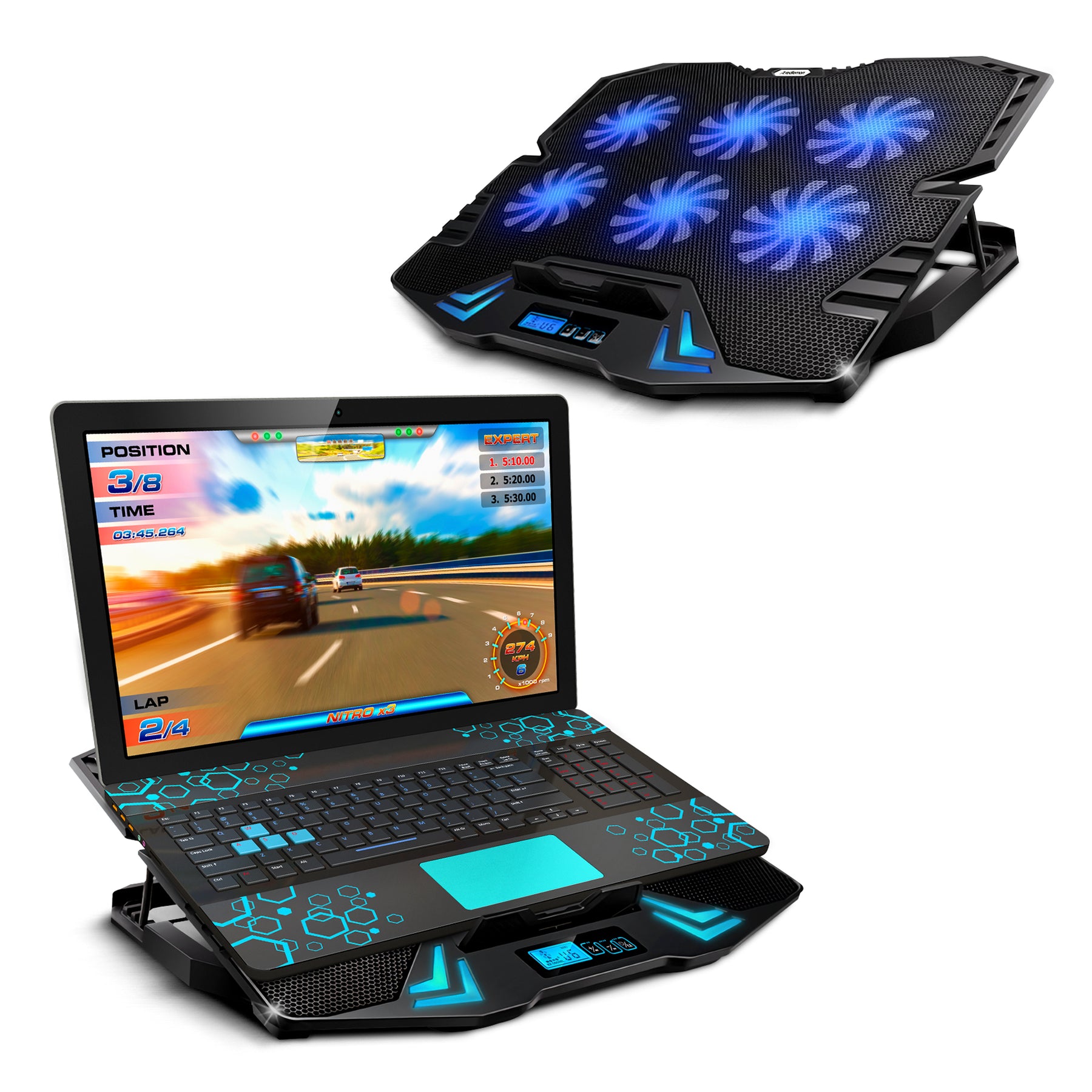 Ventilador y Soporte para Laptop Gamer de 6 Velocidades Redlemon Technology México