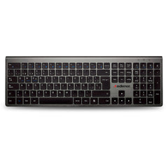 Teclado Inalámbrico Recargable con Cable USB-C para Windows, Mac y Android