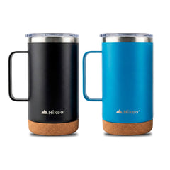 Set de 2 Termos de 700 ml con Base de Corcho y Popote