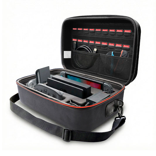 Funda Rígida para Nintendo Switch 2 y 1 con Compartimentos para Joy-Con, Controles y más