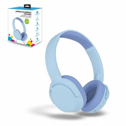 Audífonos Inalámbricos para Niños, Diadema con Bluetooth, Cable Aux. y Micrófono