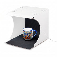 Caja de luz portátil 24 cm con LED y 6 fondos