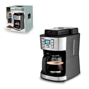 Cafetera automática Casa Litus negra con molino integrado, panel digital y jarra para 12 tazas