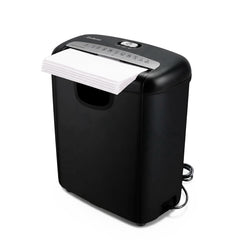 Trituradora de Papel y Tarjetas de Crédito, Capacidad 6 Hojas, Cesto 10 L, Función Reversa