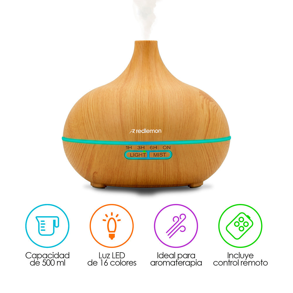 Humidificador y Difusor Ultrasónico 550 ml con Control Remoto — presentación del producto