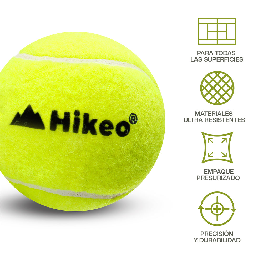 Set de 9 pelotas de pádel presurizadas en 3 tubos — vista complementaria