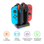 Cargador para Controles Joy-Con de Nintendo Switch 1, 2 y OLED