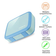 Lonchera Bento Box Infantil con 5 Divisiones y Cubierto