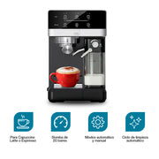 Cafetera automática 20 bares para espresso, capuchino y latte