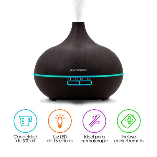 Humidificador y Difusor de Aceites Esenciales con Control Remoto (550ml)