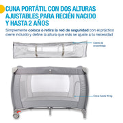 Cuna de Viaje 4 en 1 con Corral, Cambiador y Mosquitero Shimy — detalle del producto