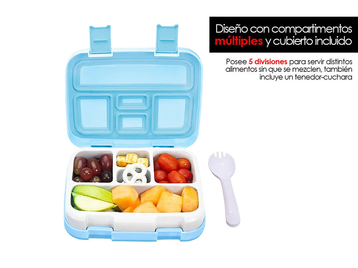 Lonchera Niños Bento Box 5 Divisiones Hermético Redlemon Technology México